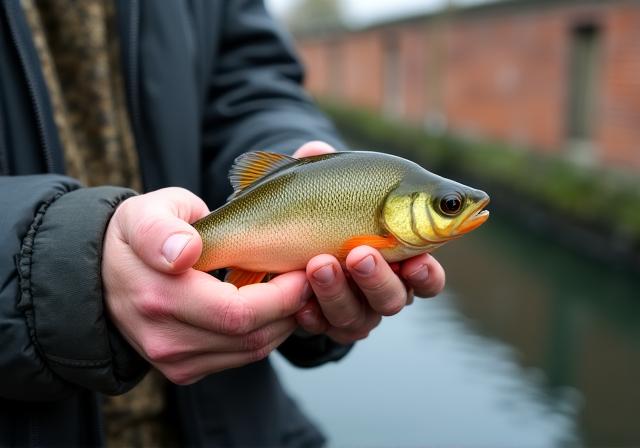 Angler on the Grand Union Canal